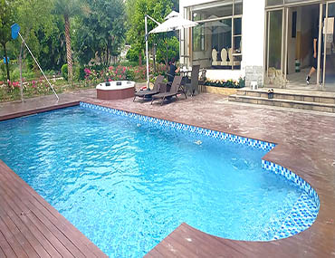 花都南航碧花園別墅恒溫泳池工程
